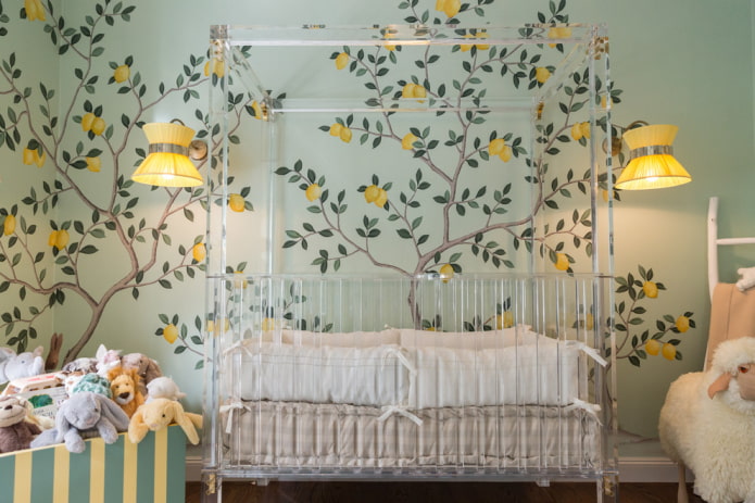 Design original d'un berceau pour bébé à l'intérieur