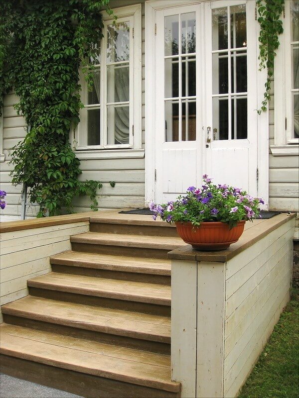 maison avec porche en bois