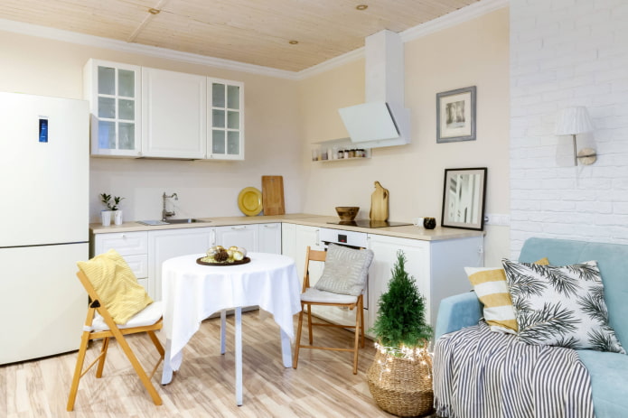Cuisine-salon du studio