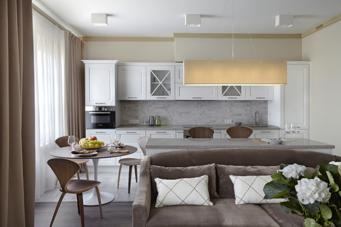 design d'intérieur cuisine-salon
