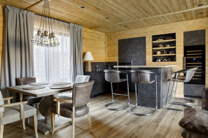 Cuisine-salon spacieuse
