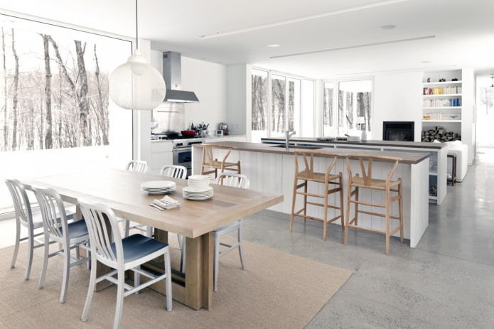 Cuisine-salon scandinave