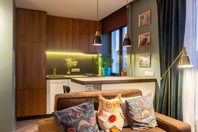 Aménagement intérieur cuisine-salon