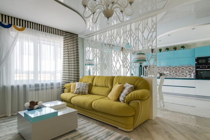 aménagement intérieur cuisine-salon