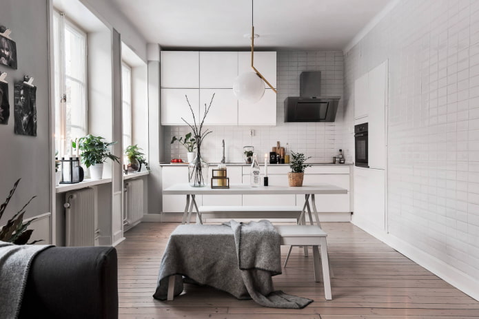 Cuisine-salon spacieuse