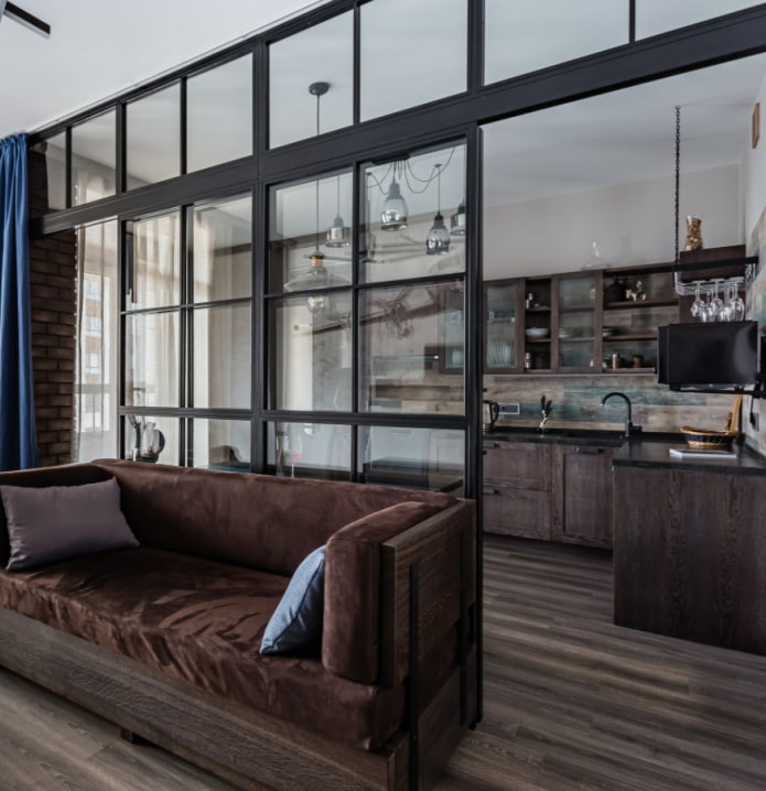 cloison en verre pour intérieur loft