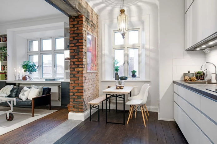 combinaison cuisine-salon