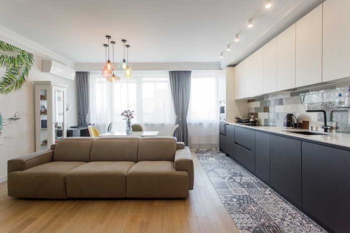intérieur cuisine-salon ouvert