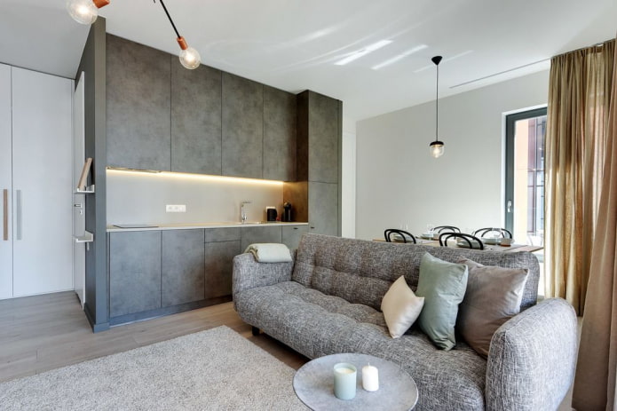 intérieur cuisine-salon ouvert
