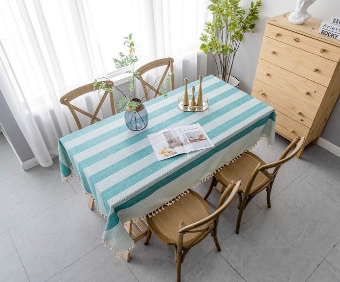 Nappe menthe élégante