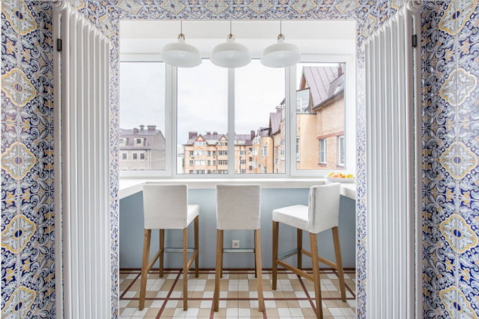 Aménagement des espaces cuisine sur la loggia