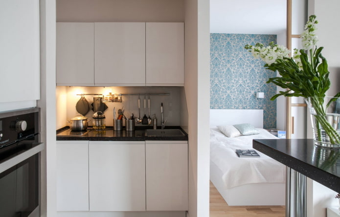 Cuisine dans une niche à l'intérieur