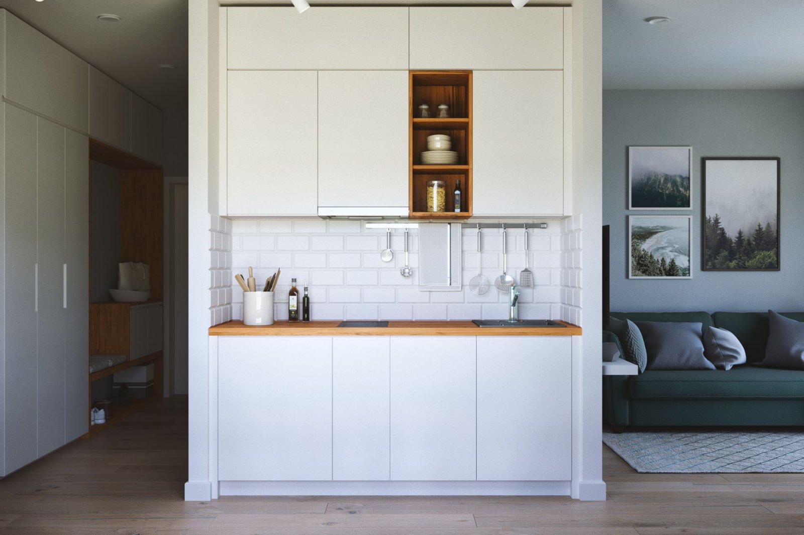 Cuisine-niche dans l'appartement