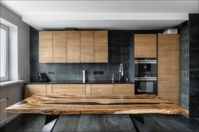 Cuisine gris foncé