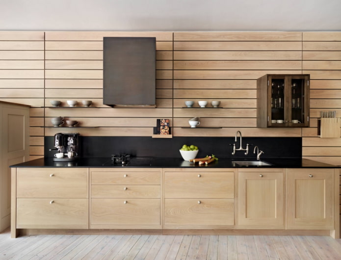 cuisine en contreplaqué minimaliste