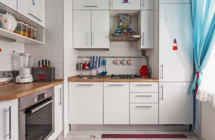 Cuisine scandinave avec cuisinière à gaz
