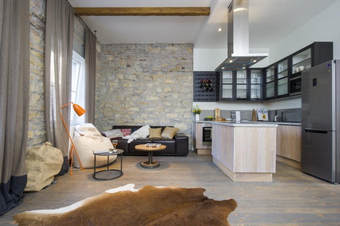 intérieur studios de cuisine avec îlot
