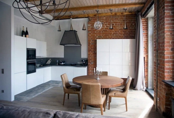 conception d'une cuisine blanche pour studio