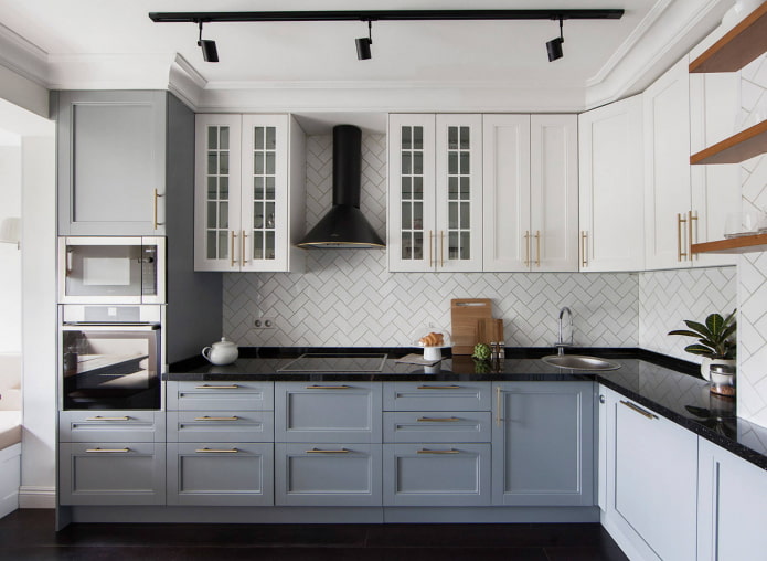 Cuisine grise de style scandinave