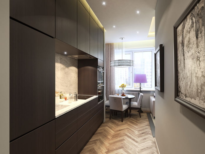 Cuisine dans le couloir
