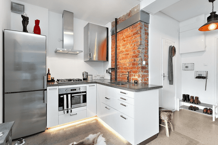 aménagement intérieur cuisine-couloir