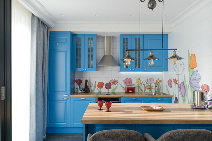 Scandinave avec des accents de couleur