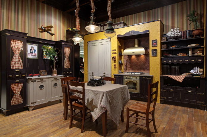 Décoration de cuisine de style rustique