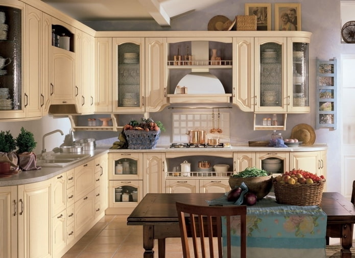 Intérieur de cuisine de style rustique