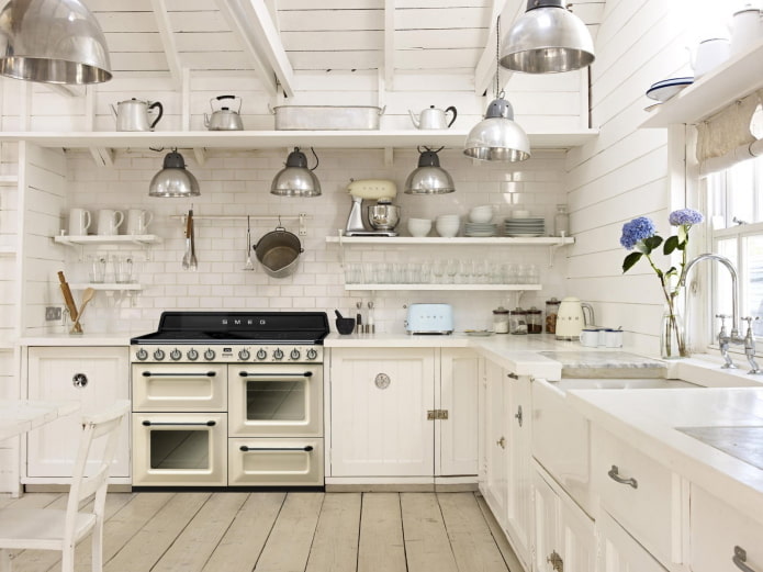 Intérieur de cuisine de style rustique