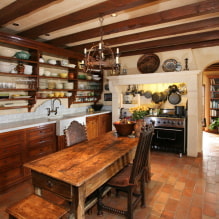 Cuisine de style campagnard : caractéristiques et idées pour la maison et l'appartement-2
