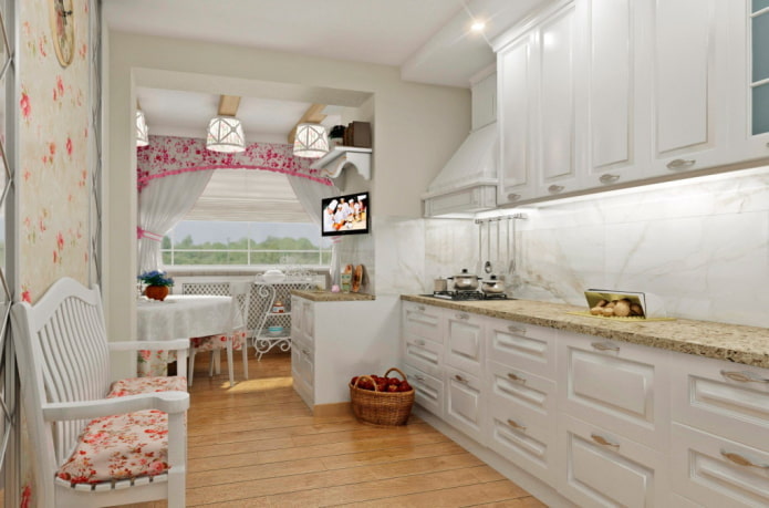 Style provençal dans une cuisine blanche
