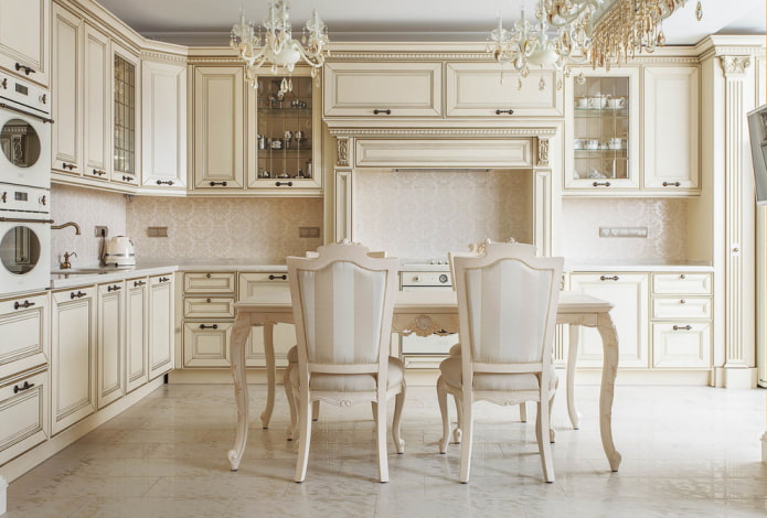 Cuisine claire de style classique
