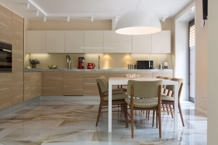Cuisine lumineuse de style moderne