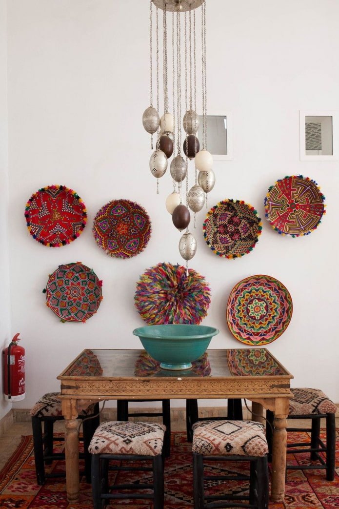 décoration murale avec assiettes