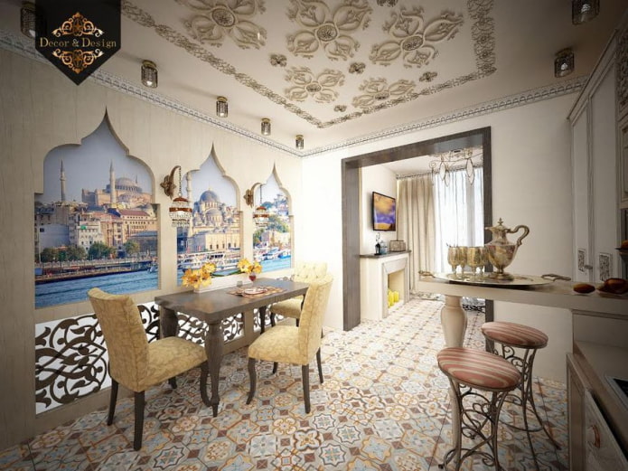 Décoration de niche de style oriental