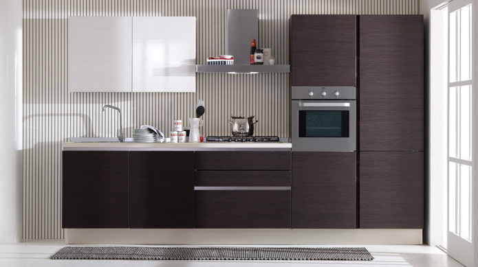 straight wengé kitchen