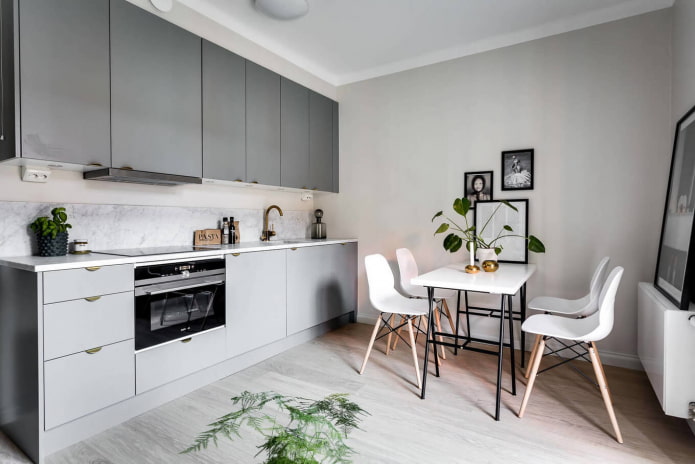 cuisine carrée de style scandinave