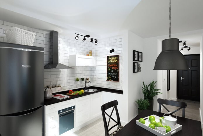 cuisine dans un studio de 33 m².