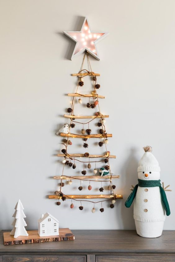 Sapin de Noël au mur