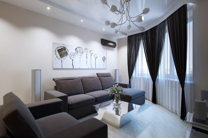 Intérieur d'un appartement de trois pièces de 70 mètres carrés