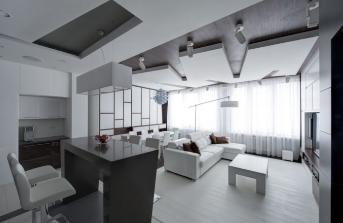 intérieur d'un deux-pièces de 70 m²