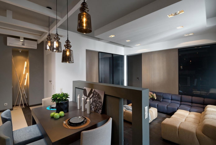 intérieur d'un appartement de deux pièces de 70 mètres carrés
