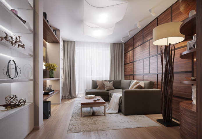 Intérieur d'un appartement de trois pièces de 70 mètres carrés