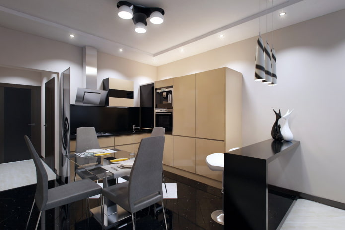 intérieur d'un appartement de trois pièces de 70 mètres carrés