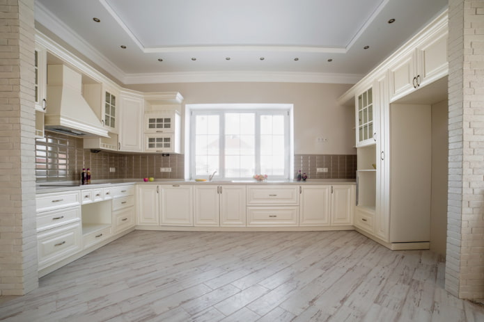 carrelage en vinyle quartz dans la cuisine