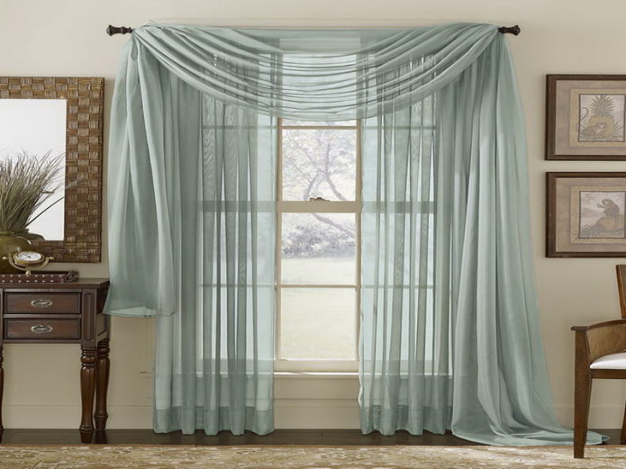 Draperie en mousseline délicate