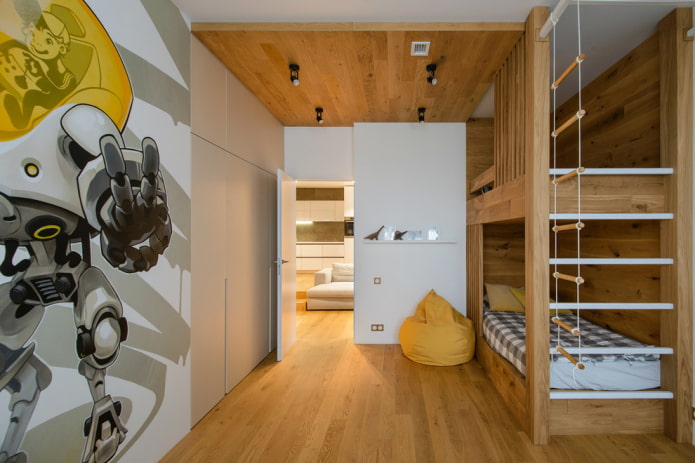 chambre d'enfant recouverte de stratifié