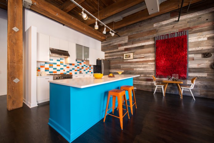intérieur de cuisine loft 