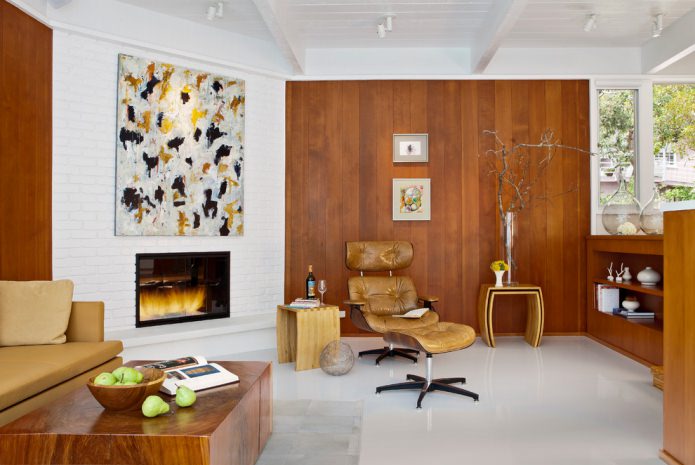 Sol blanc dans un intérieur moderne