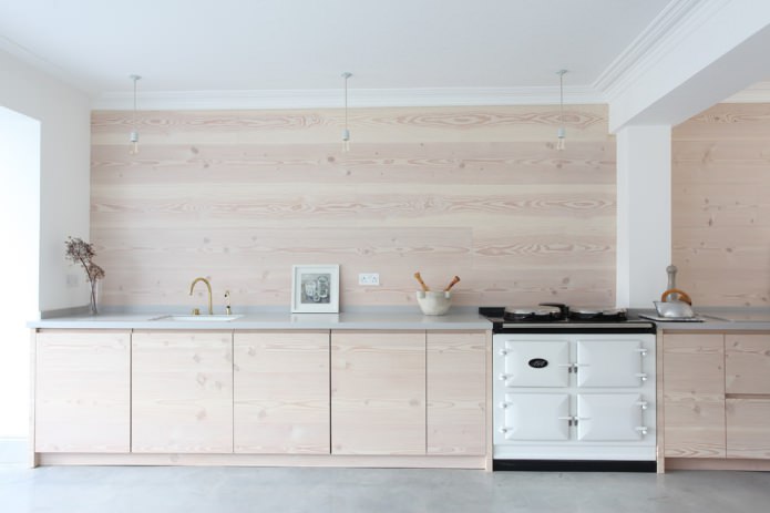 cuisine en bois clair finition